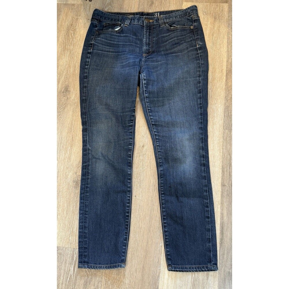 J Crew Midrise Toothpick Jeans Womens Size 31 Blue Medium Wash